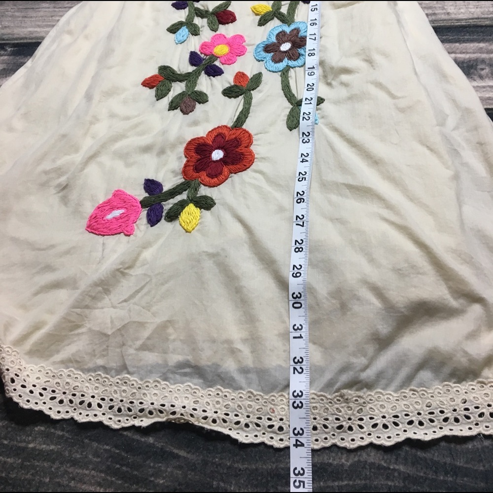 Joystick Dress Hand Stitched Floral Size Medium - Picture 7 of 8